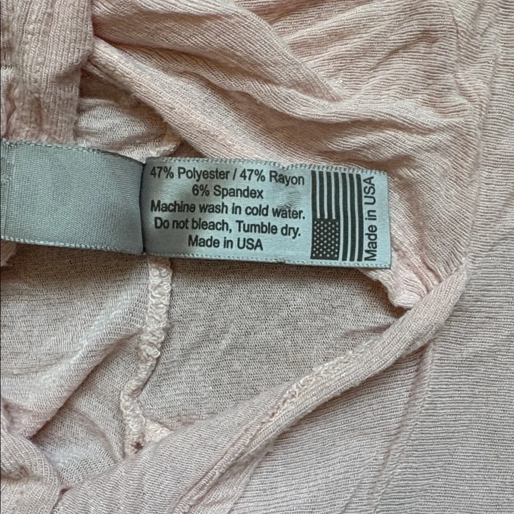 Pale Pink Lightweight Tissue Hooded Tee - S - Picture 9 of 10